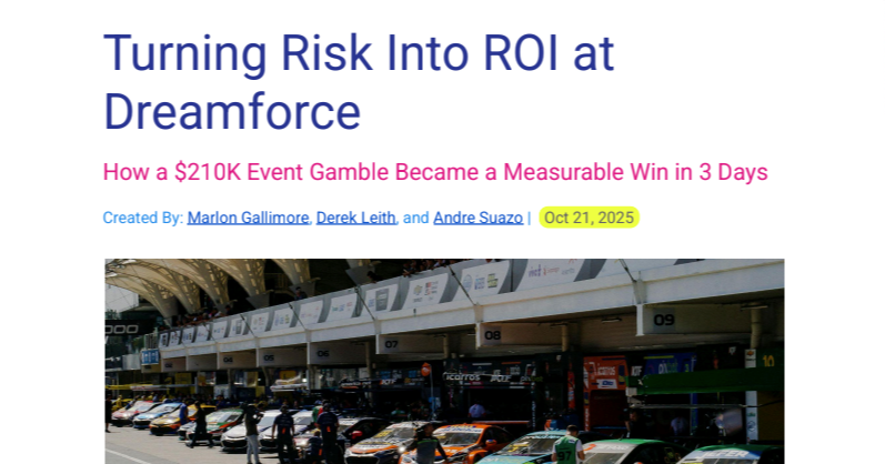 Turning Risk into ROI at Dreamforce-1